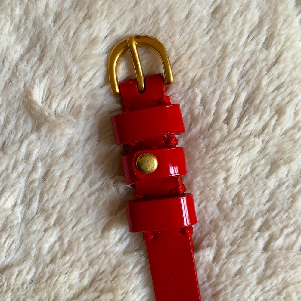 J Crew Red Patent Leather Belt